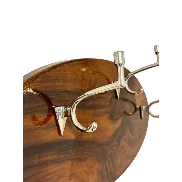 1930s Art Deco Faux Grained Coat Rack, Eastern Europe, 1930s For Sale - Image 5 of 6