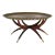 Carlo Di Carlo Italian 6 Leg Spider Leg Juniper Wood Table W/Heavy Brass Moroccan Top Attributed to Carlo Di Carli For Sale