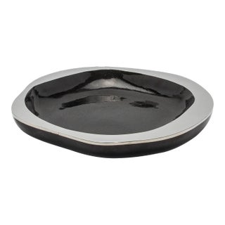 Bowl in Black Shell With Stainless Steel Details by R&y Augousti For Sale