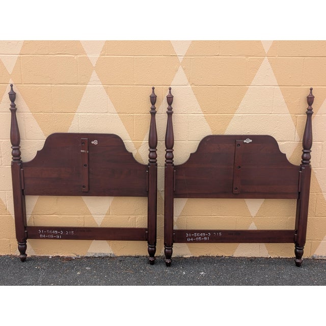 Vintage Knob Creek Twin Bed Semi-Poster Headboards - A Pair For Sale - Image 4 of 6