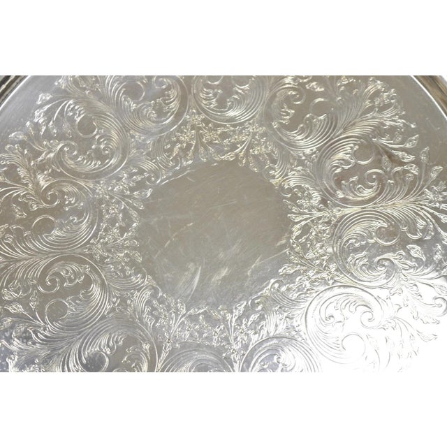 Vintage Sheridan Victorian Silver Plated Punch Bowl Set W/ 12 Cups and Tray For Sale - Image 16 of 18