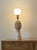 1960s Vintage Hollywood Regency Carved Artichoke Table Lamps, Pair With Ribbed Milk Glass Globes For Sale - Image 5 of 9