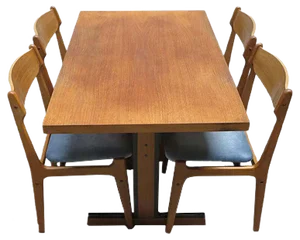 Vintage Scandinavian Dining Set, Set of 5