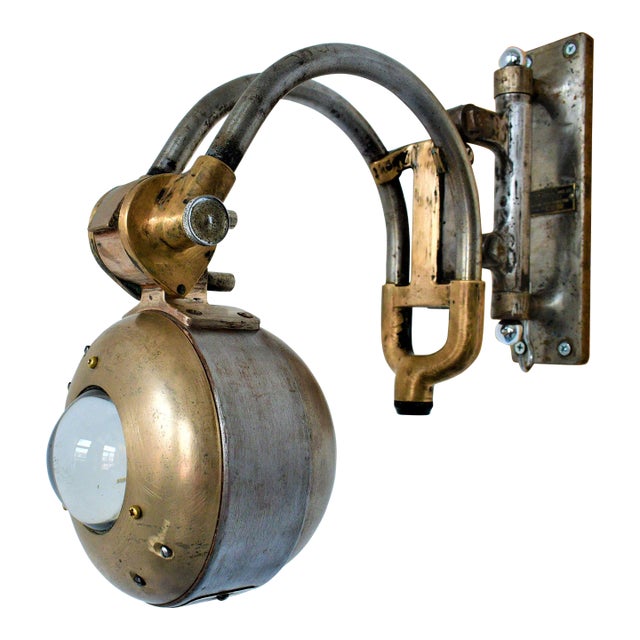 19th Century Spotlight Sconce in Gun Metal Finish For Sale