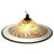 Large Amber Murano Incalmo Glass Ceiling Lamp from Barovier & Toso For Sale