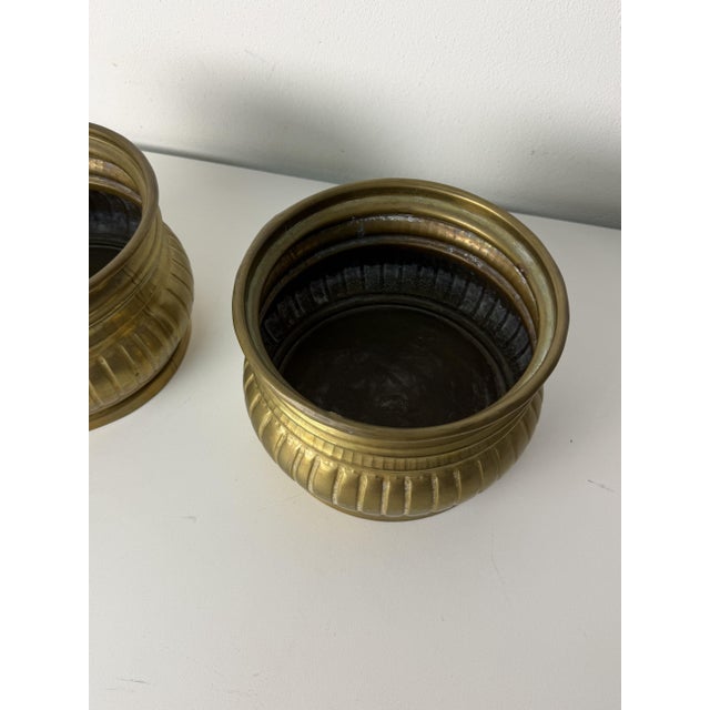 1950s Mid-Century Brass Planters, 1950s, Set of 2 For Sale - Image 5 of 8