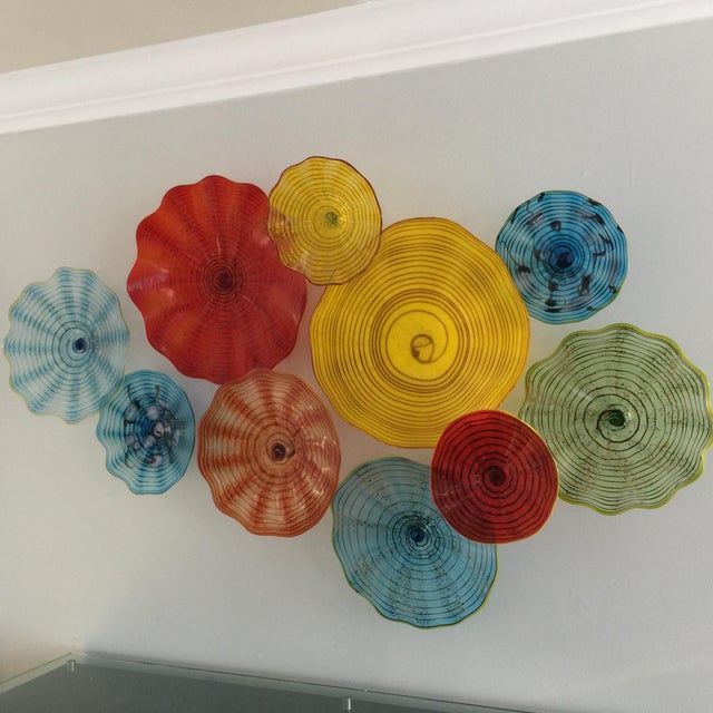 MidCentury Hand Blown Glass Wall Art Chairish