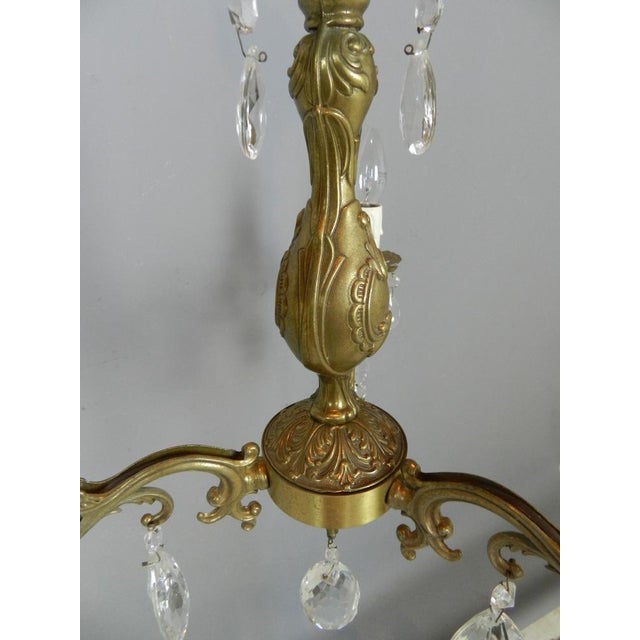 French Chandelier & Wall Sconces, 1950s, Set of 3 For Sale - Image 6 of 15