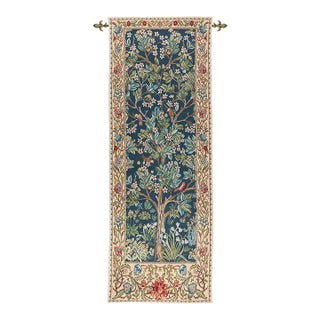 Tree of Life Portiere Loom Woven Tapestry - 177 X 65 Cm (5′10" × 2′2") - Requires Rod Size 2 For Sale