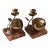 1970s Apple and Pear Brass Marble Candleholders- a Pair For Sale
