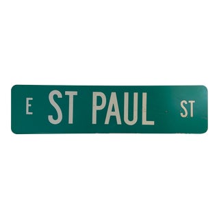 Vintage E. St. Paul Street Sign For Sale