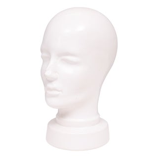 White Ceramic Mannequin Head, Germany, 1970s For Sale