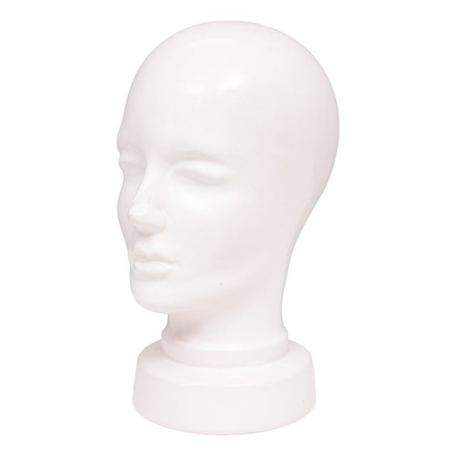 White Ceramic Mannequin Head, Germany, 1970s For Sale
