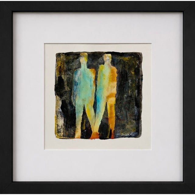 Contemporary "His Heart Concealed" Abstract Figurative Painting For Sale - Image 3 of 3