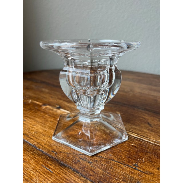 Royal Doulton 1990s Royal Doulton Concord Crystal Candle Holder for Tapers or Pillars For Sale - Image 4 of 7