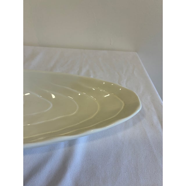 White Vintage Este Ceramiche Italy Sculptural White Oyster Dish For Sale - Image 8 of 11