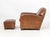 Art Deco Brown Leather Club Chair and Ottoman For Sale - Image 9 of 10