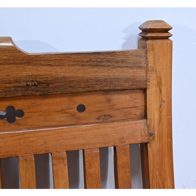 Mid 20th Century Colonial Varangue Bench in Teak, 1950s For Sale - Image 13 of 18