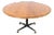 Mid-Century Modern Oak Round Dining Room Table by Architect Bart Van Kasteel, 1969 For Sale