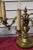 Metal Pair of Early 20th Century Table Top 4 Lights Candelabra Victorian Style Lamps with Lion Heads in Brass For Sale - Image 7 of 12