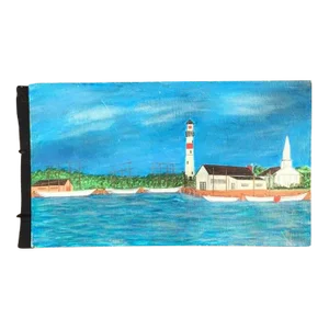 Vintage Folk Art Seascape Painting