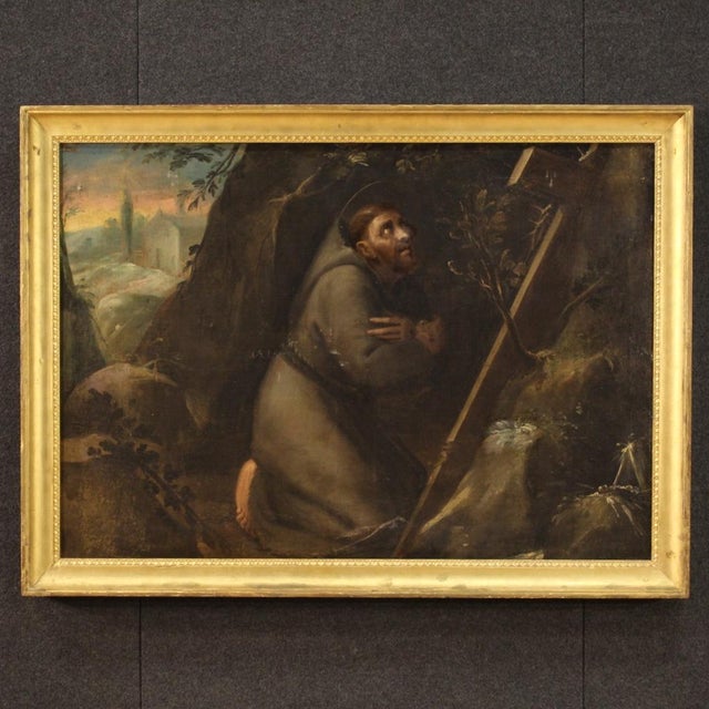 Italian Artist, Saint Francis, 1720, Oil on Canvas, Framed For Sale - Image 16 of 16
