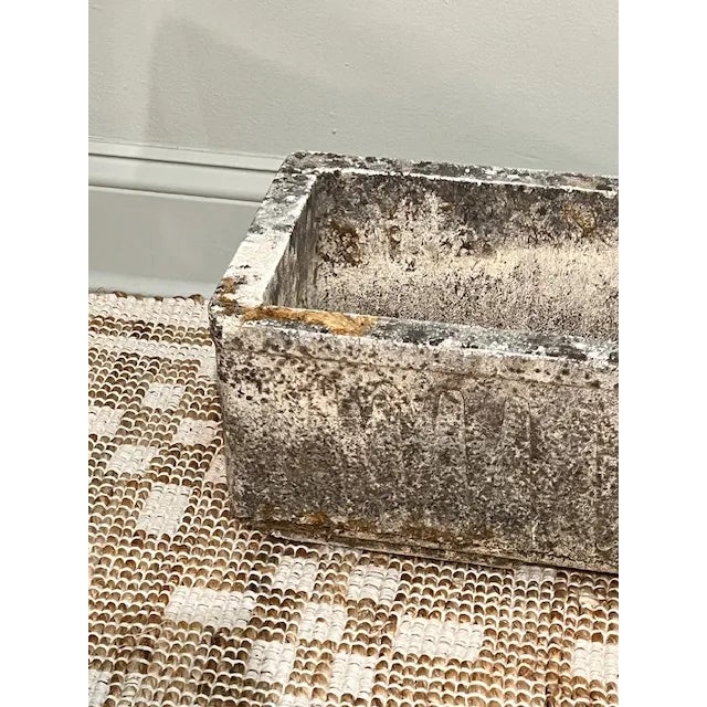 Kenneth Ludwig Chicago French Vintage Rectangle Concrete Planter For Sale - Image 4 of 6