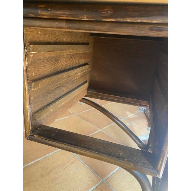 Rattan Desk with 3 Drawers, 1950s For Sale - Image 14 of 17