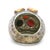 1970s Italian Silver & 18k Gold Garnet Ring, Sculptural Design, Size 6.5 For Sale In Miami - Image 6 of 11