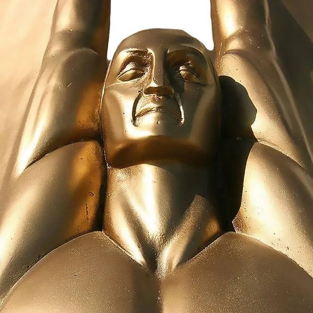 Wood 17' Tall Art Deco Style "Wings of the Republic" Angel Sculpture , 3 Available For Sale - Image 7 of 8