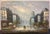 This artwork is an impressionist oil painting of a Parisian Street scene signed by Burnett in the lower left corner. It's...