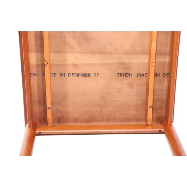 Wood Mid Century Danish Modern Square Teak Coffee Table by Trioh C. 1977 For Sale - Image 7 of 7