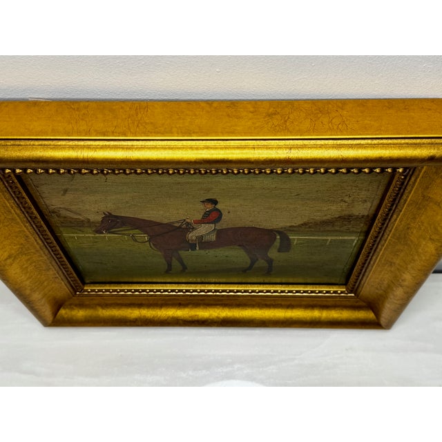 English Oil Painting of Racehorse Persimmon With Jockey Jack Watts, Royal Thoroughbred Portrait Circa 1898 in the Manner of John Frederick Herring Sr. For Sale - Image 12 of 18