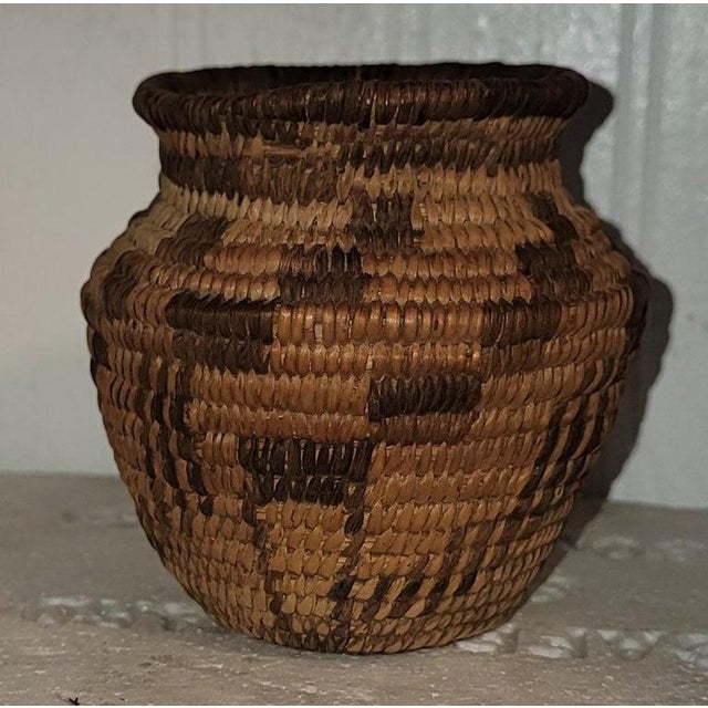This is such a fantastic early mini hand woven basket in mint condition.Very rare to find in such great condition and rare...