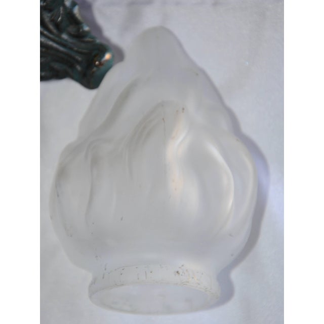 1920s Art Deco Running Mercury Man Lamp With Flame Shade For Sale - Image 5 of 13