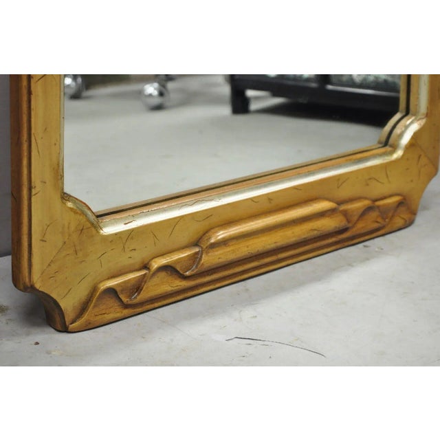 Mid 20th Century Hollywood Regency Italian Style Ribbon Scroll Carved Wood Wall Mirror - a Pair For Sale - Image 5 of 12