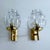 Mid-Century Modern Vintage Glass and Brass Sconces from Fischer Leuchten, 1960s, Set of 2 For Sale - Image 3 of 18
