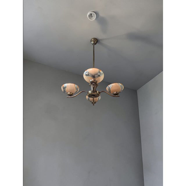 4-Arm Pendant Light by Paavo Tynell for Oy Taito, 1940s For Sale - Image 4 of 18