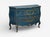 Single Royal Blue and Parcel-Gilt Decorated Bombay Commode or Chest For Sale - Image 4 of 11