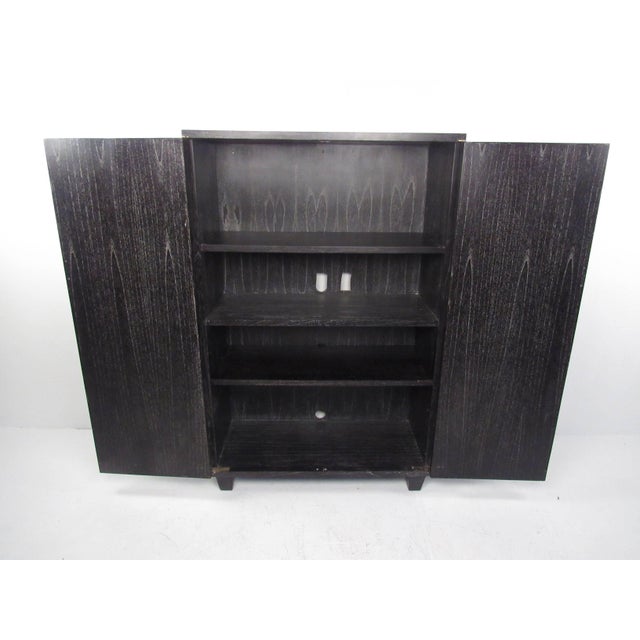 Mid 20th Century Contemporary Modern Glass Front Cabinet For Sale - Image 4 of 5