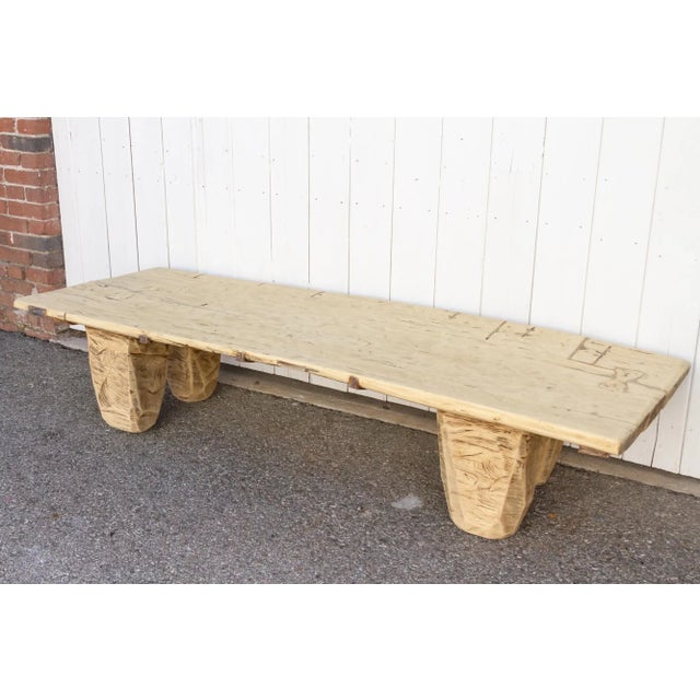 Antique Bleached Wood Naga Table For Sale In Los Angeles - Image 6 of 13