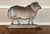 Antique 19thC Cast Iron Ram Door Stops Set of 3, 2 Black 1 White Free-Standing Heavy For Sale - Image 11 of 18