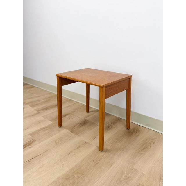 Mid-Century Modern Single Teak End Table Made in Denmark Vintage MCM Danish Modern For Sale - Image 3 of 9