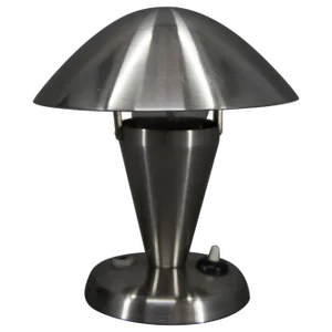 Bauhaus Nickel Mushroom Table Lamp, Czechoslovakia, 1930s