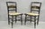 Vintage Nichols & Stone Hitchcock Harvest Stencil Painted Black Side Chairs - a Pair. Circa Mid 20th Century....