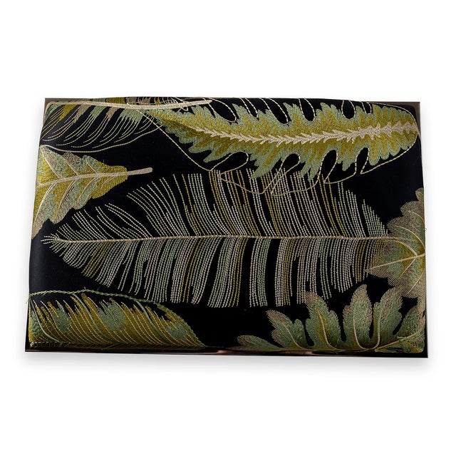 Traditional Lauderdale Nickel Bamboo Leg Bench, Forest For Sale - Image 3 of 5