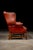 Vintage Wingback Tufted Leather Chesterfield Armchair in Burnt Red For Sale In Chicago - Image 6 of 16
