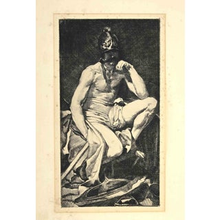 After Diego Velázquez, The God Mars, Etching, Late 19th Century For Sale