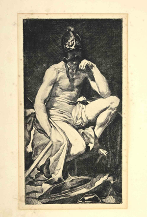 After Diego Velázquez, The God Mars, Etching, Late 19th Century