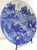 We are offering a massive hand-painted blue and white plate from China. A swirling water scene flows through the mountains...